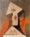 Femme dans un fauteuil rouge 1939 Cubismo